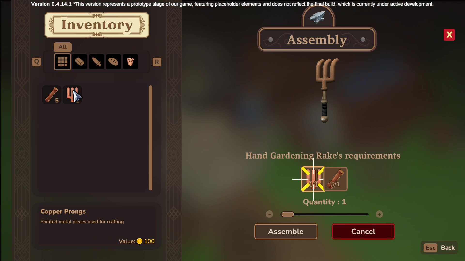 Assembly Gardening Rake